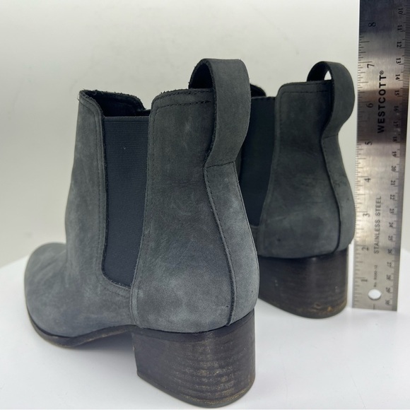 Rag & Bone Walker Booties Nubuck Leather Suede Ankle Boots Chelsea Grey Boho - Picture 9 of 14